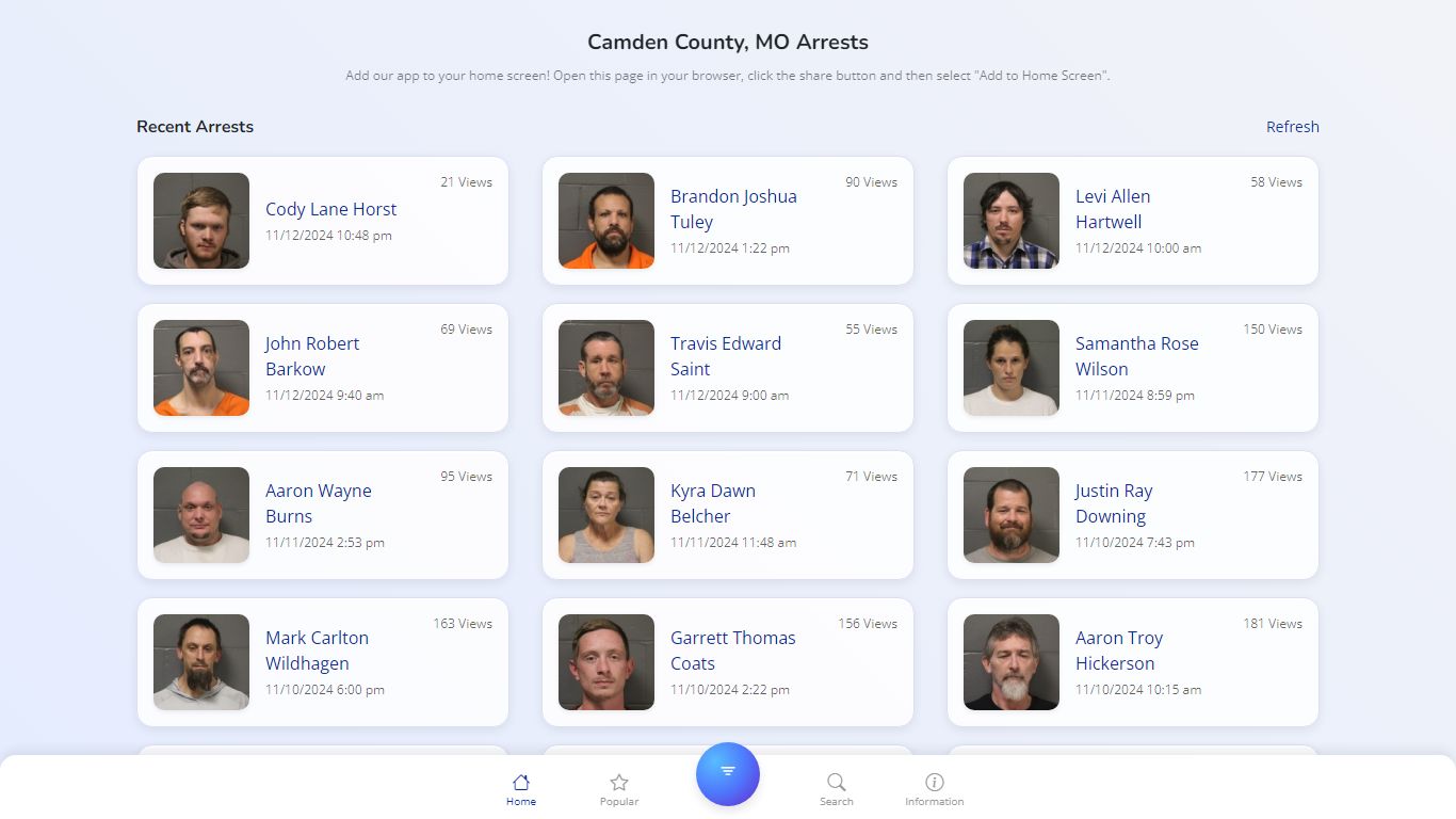 Camden County, MO Arrests - Public Jail Records