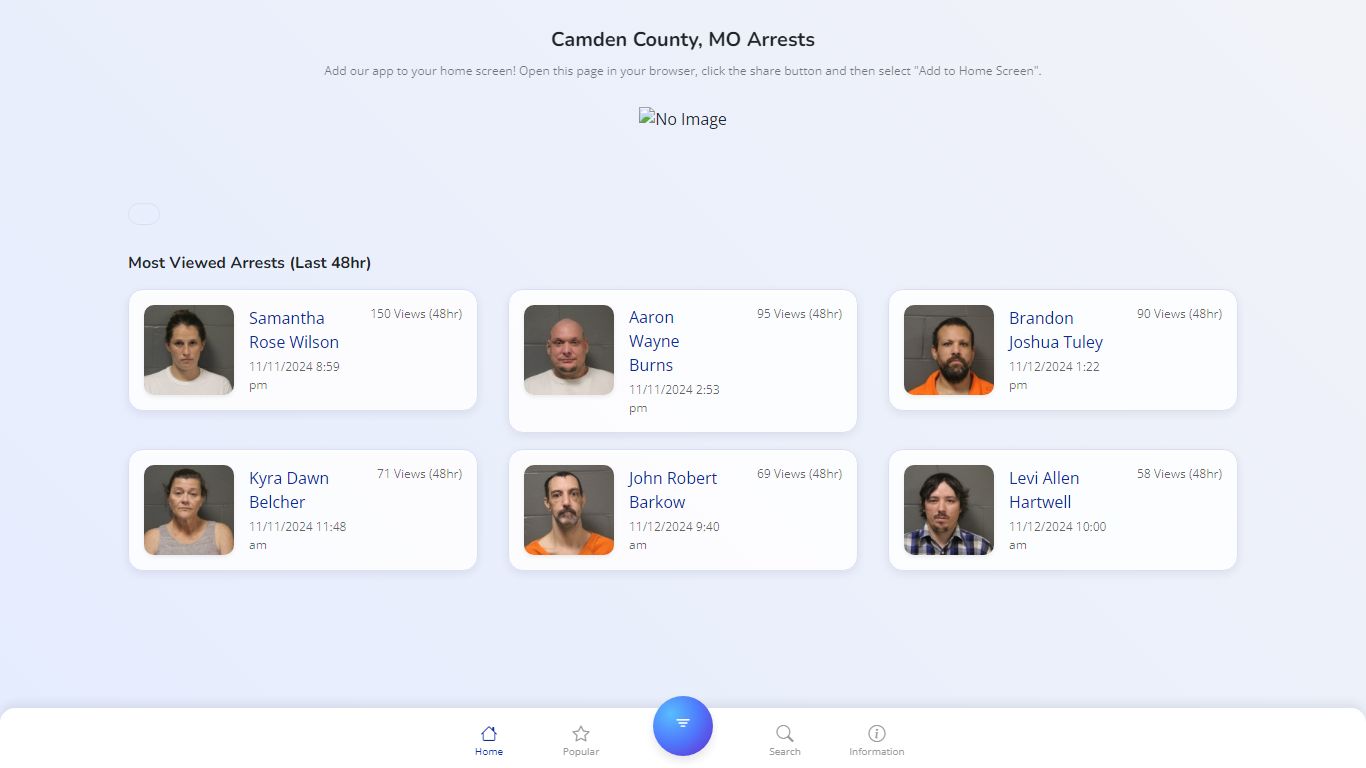 Camden County, MO Arrests - Public Jail Records